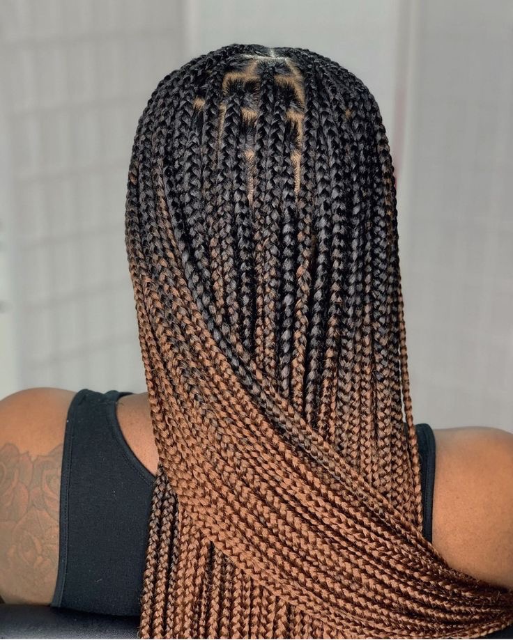 Black and ombré box braid